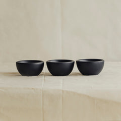 004 Trio Black Mango Wood Serving Bowl Set