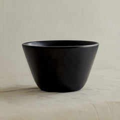 001 Large Black Mango Wood Serving Bowl