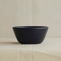 002 Medium Black Mango Wood Serving Bowl